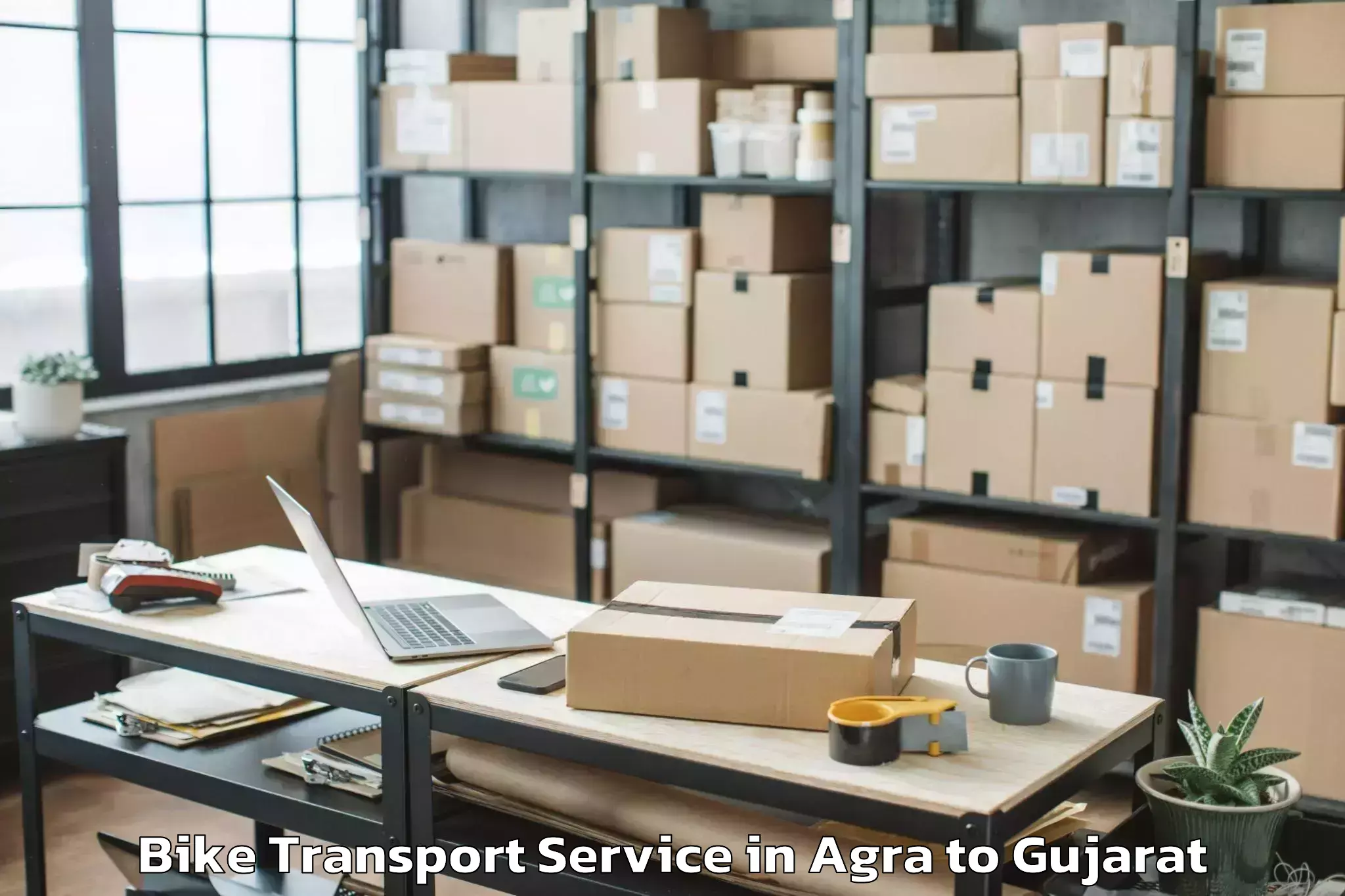 Book Agra to Dahod Bike Transport